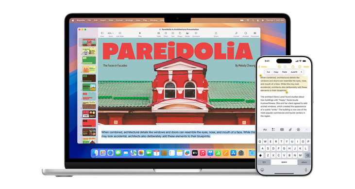 iPhone Synchronisierung und DoorDash App auf dem Display eines MacBook Pro M4.