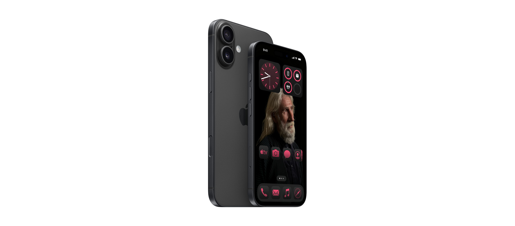 iPhone 16 Plus 6,7 cala i iPhone 16 6,1 cala w kolorze czarnym