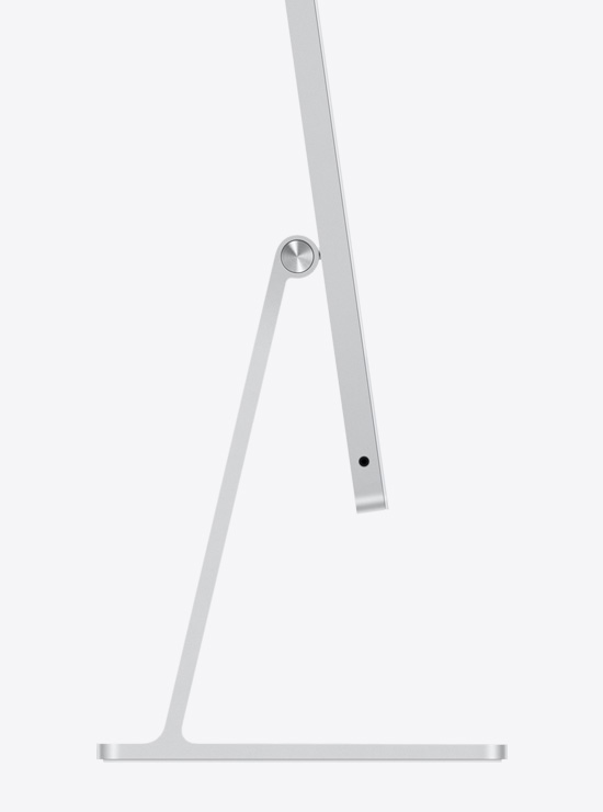Perfil de una iMac color plata