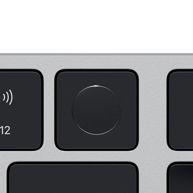 Primer plano del Touch ID en el Magic Keyboard