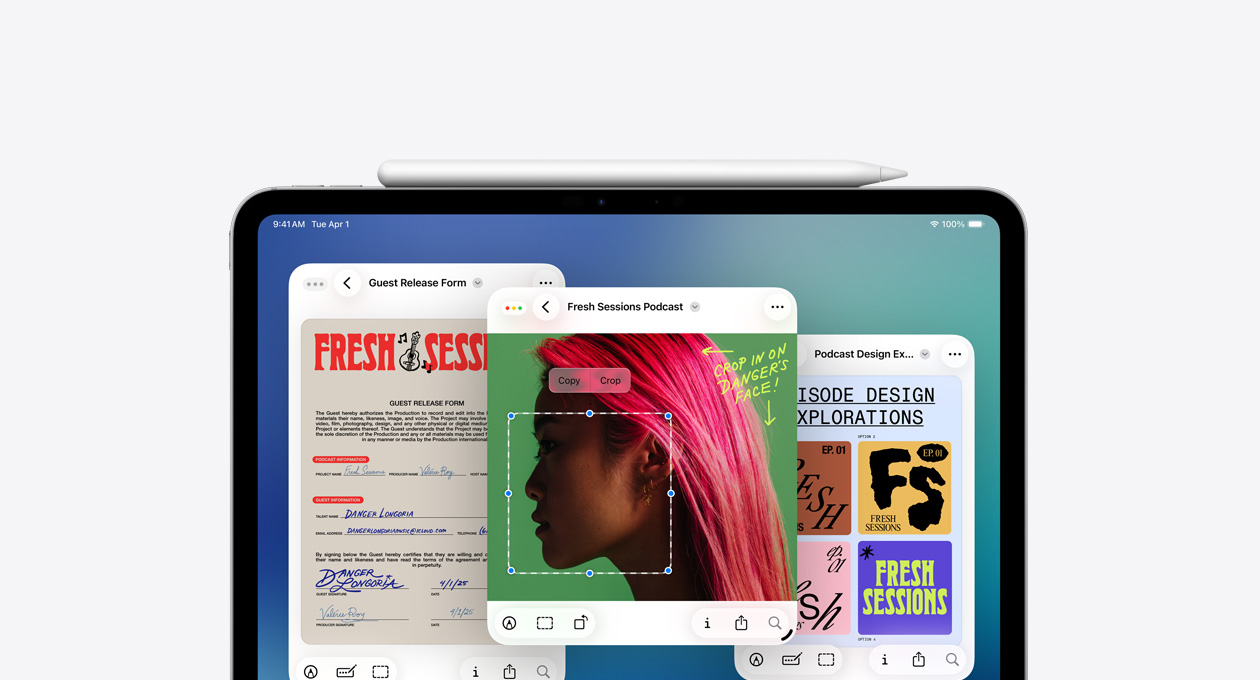 Un iPad, que muestra la nueva app Vista Previa